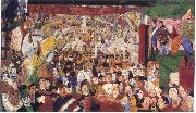 James Ensor Christs Entry Into Brussels in 1889 oil painting reproduction